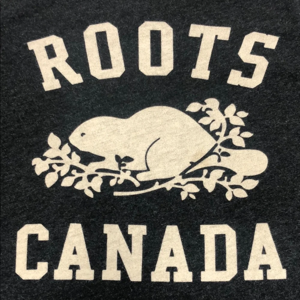 🦫Roots Charcoal Gray Woman’s T-Shirt – Size XS - Picture 4 of 13